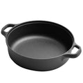 Kitchen Cookware Non-Stick Cast Iron Skillet Flat Bottomed Double Handle Frying Pan Thickened Non-coated Wok Outdoor