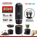 Cafelffe Portable Coffee Machine Wireless Electric Espresso Maker Fit Nes Capsule & Coffee Powder Gift for Lover,dad,hiking camp