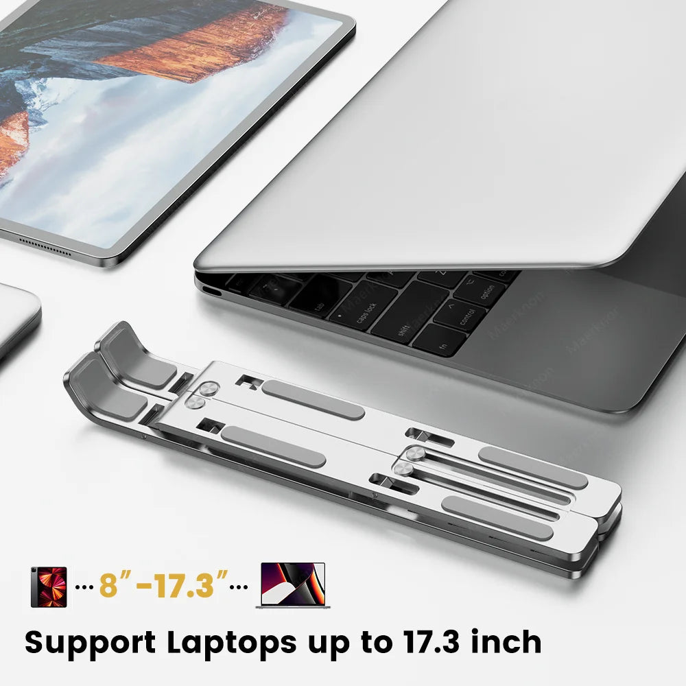 Aluminum Alloy Laptop Holder Adjustable Notebook Stand Lifting Cooling Bracket For Macbook Lenovo Portable Computer Accessories