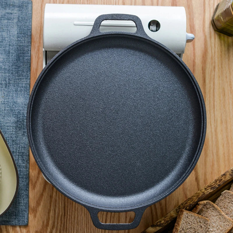 Lightweight Cast Iron Skillet Non-Stick Multi-Use Frying Pan for Stove, Induction, Oven & Outdoor Camping Home Kitchen Griddle