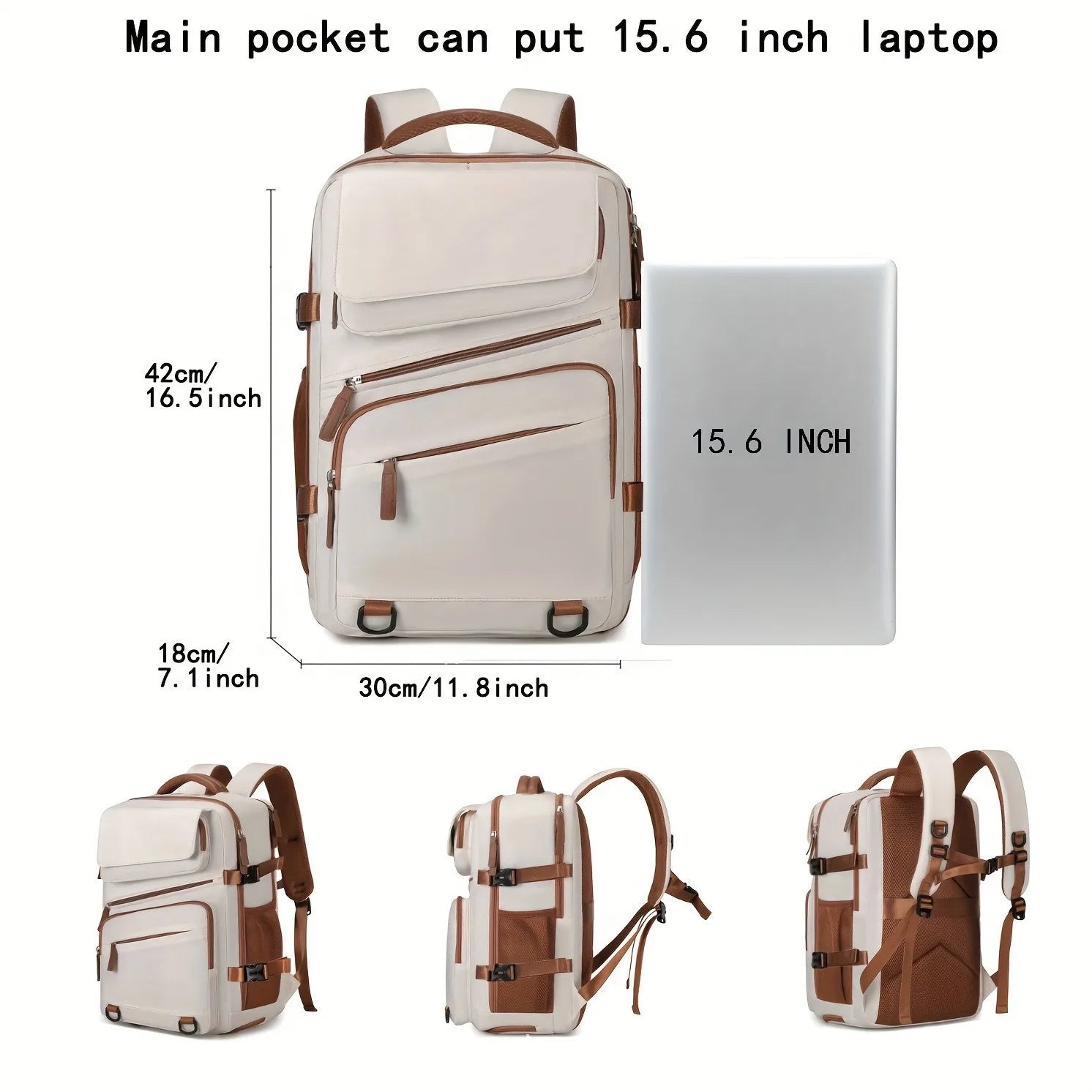 Business Backpack for Men and Women, Large Capacity Expandable Backpack, Computer Backpack, Backpack, Travel Bag