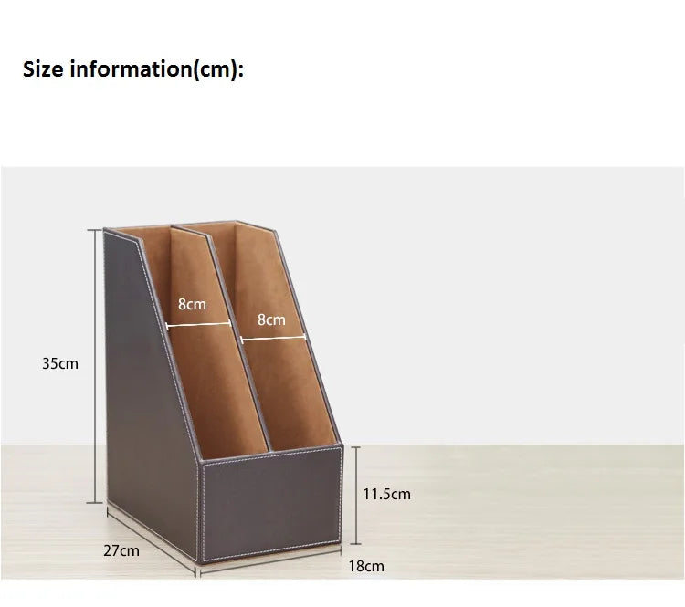 High-End Business Leather Office Supplies Set, Pen Holder, Desktop File Cabinet, Desktop Storage Box