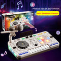 Kid DJ Mixer with Microphone Multifunctional Electronic Piano Keyboard Bluetooth DJ Turntable Controller Kid Musical Instrument