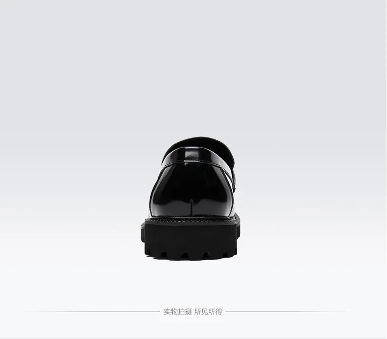 Men's Business Formal Leather Shoes Man Casual Leather Shoes Loafers Casual Business Wedding Shoes for Men Round Toe Slip-On