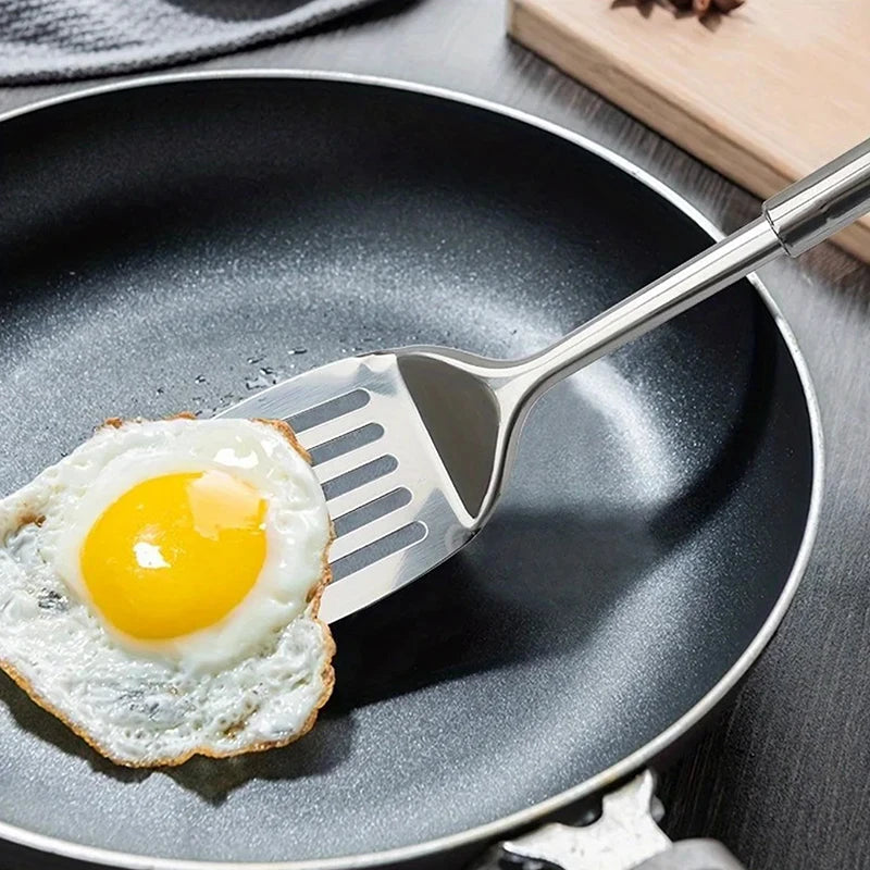 Stainless Steel Slotted Turner Kitchen Cooking Spatula Saute Steak Burger Butter Tool Kitchen Utensils Cookware
