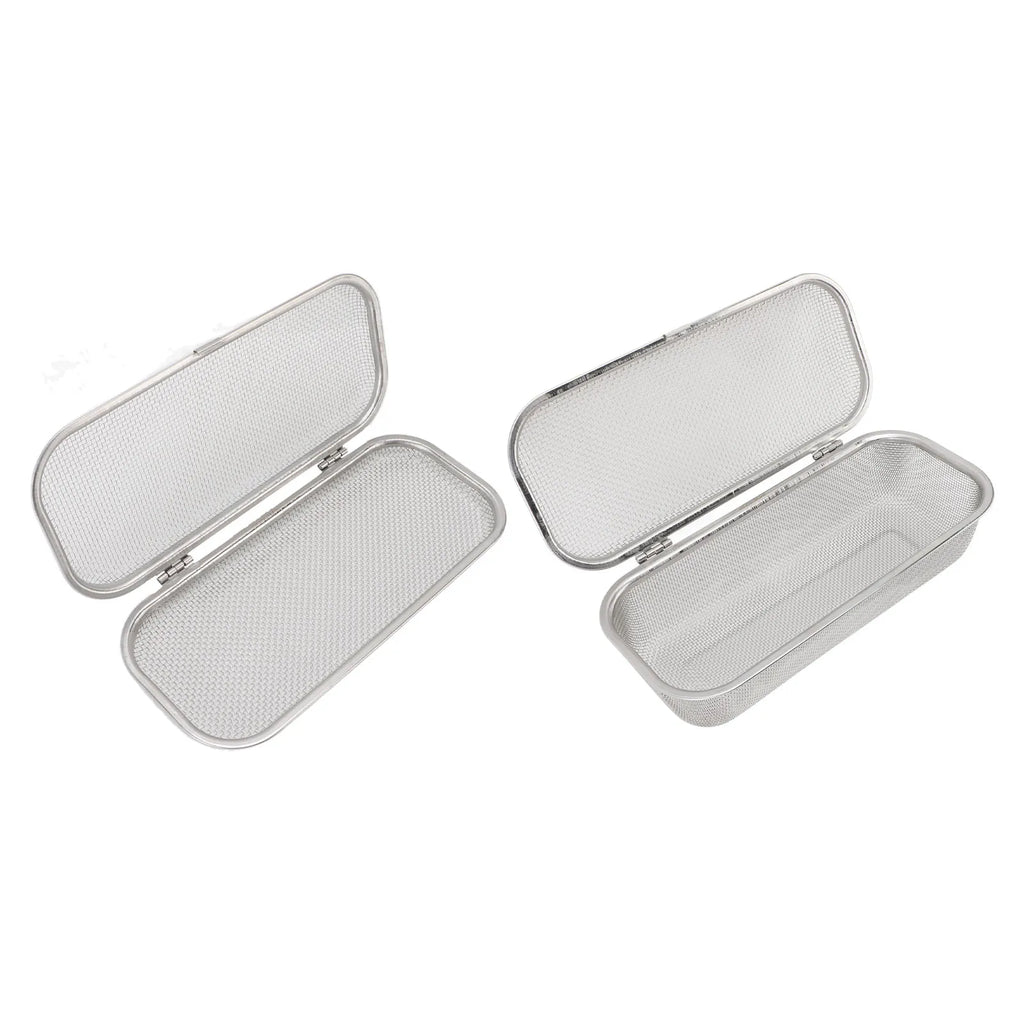 Dishwasher Basket 304 Stainless Steel Dishwasher Silverware Holder Mesh Drain Safe Multifunctional Rectangular for Small Items