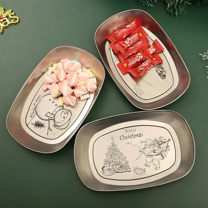 G6KF Serving Tray Dessert Tray Dinner Breads Plates Fruits Display Dishes