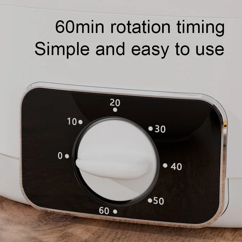 1 pc white electric steamer with detachable and freely combinable 13L large capacity timer, suitable for home kitchen cooking