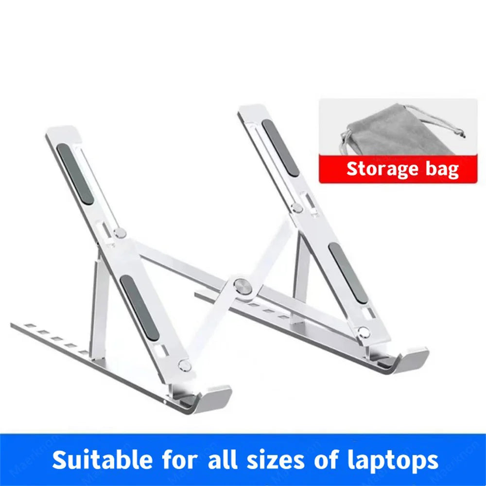 Aluminum Alloy Laptop Holder Adjustable Notebook Stand Lifting Cooling Bracket For Macbook Lenovo Portable Computer Accessories