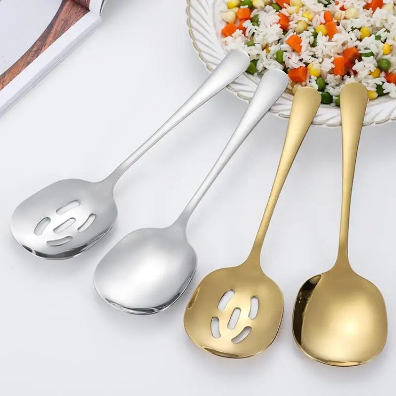 Stainless Steel Serving Spoon Public Flatware Serving Spoons And Slotted Spoons Serving Spoon Kitchen Flatware
