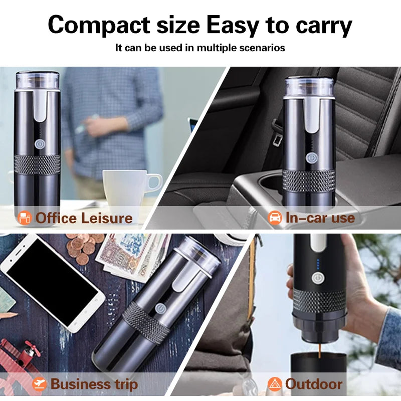 New Portable Coffee Maker Electric Capsule Grind-and-Brew Coffee Maker Suitable for Ground Coffee and K-Cup Large Coffee Pods