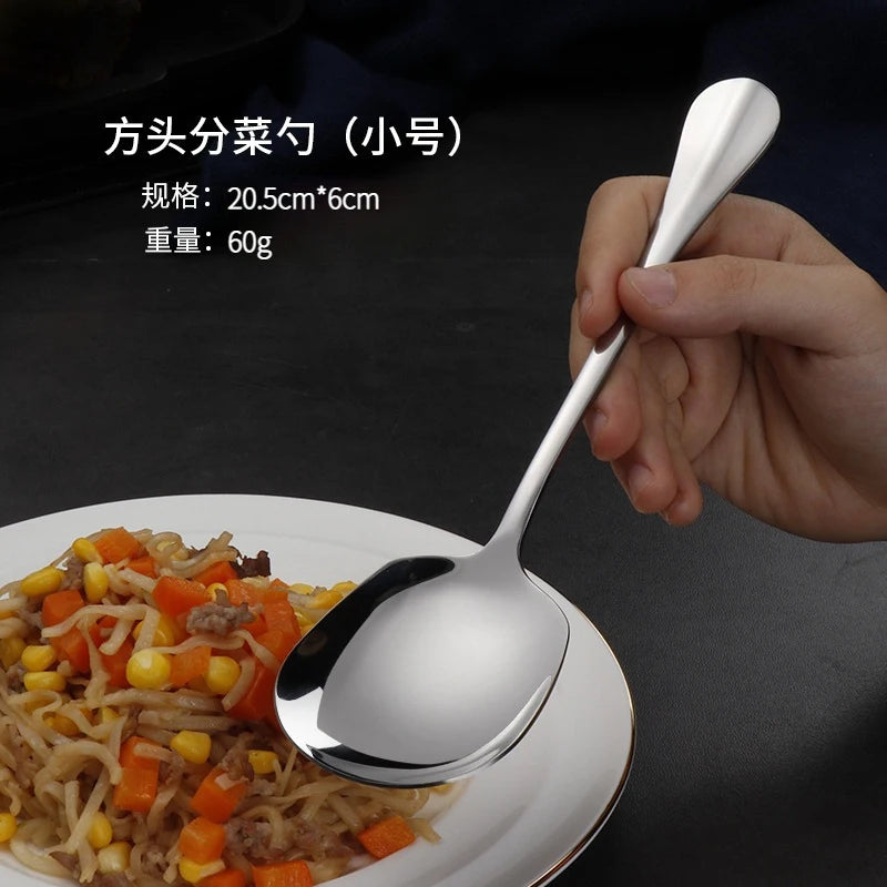 Stainless steel serving spoon, restaurant utility spoon, hotel serving spoon, cafeteria self-service serving spoon