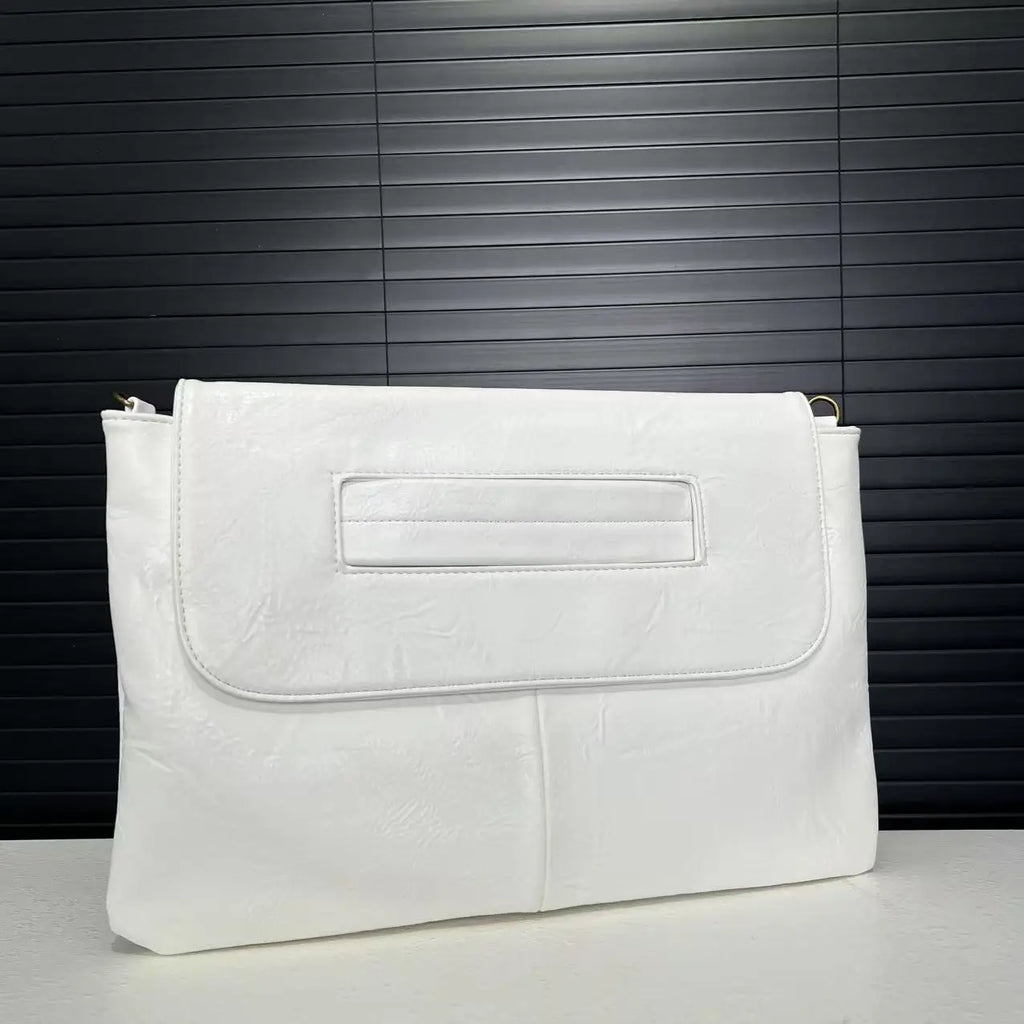 Ladies' Fashion Business High Capacity Glove Bag Soft Leather Document Storage Shoulder Bag
