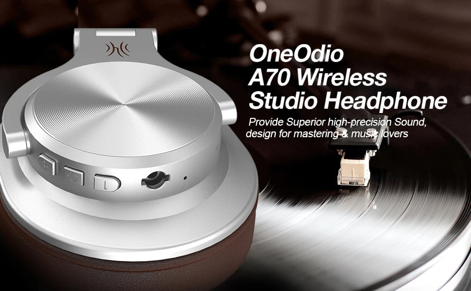 Oneodio Fusion A70 Bluetooth Headphones Hi-Res Audio Over Ear Wireless Headset 72H Professional Studio Monitor DJ HiFi Earphones