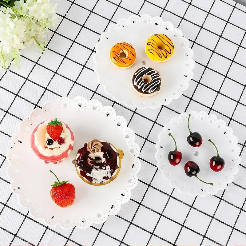 European Style Three-layer Cake Tray Multi-tier Dessert Stand Fruit Candy Plate Wedding Party Home Dessert Table Display Tools