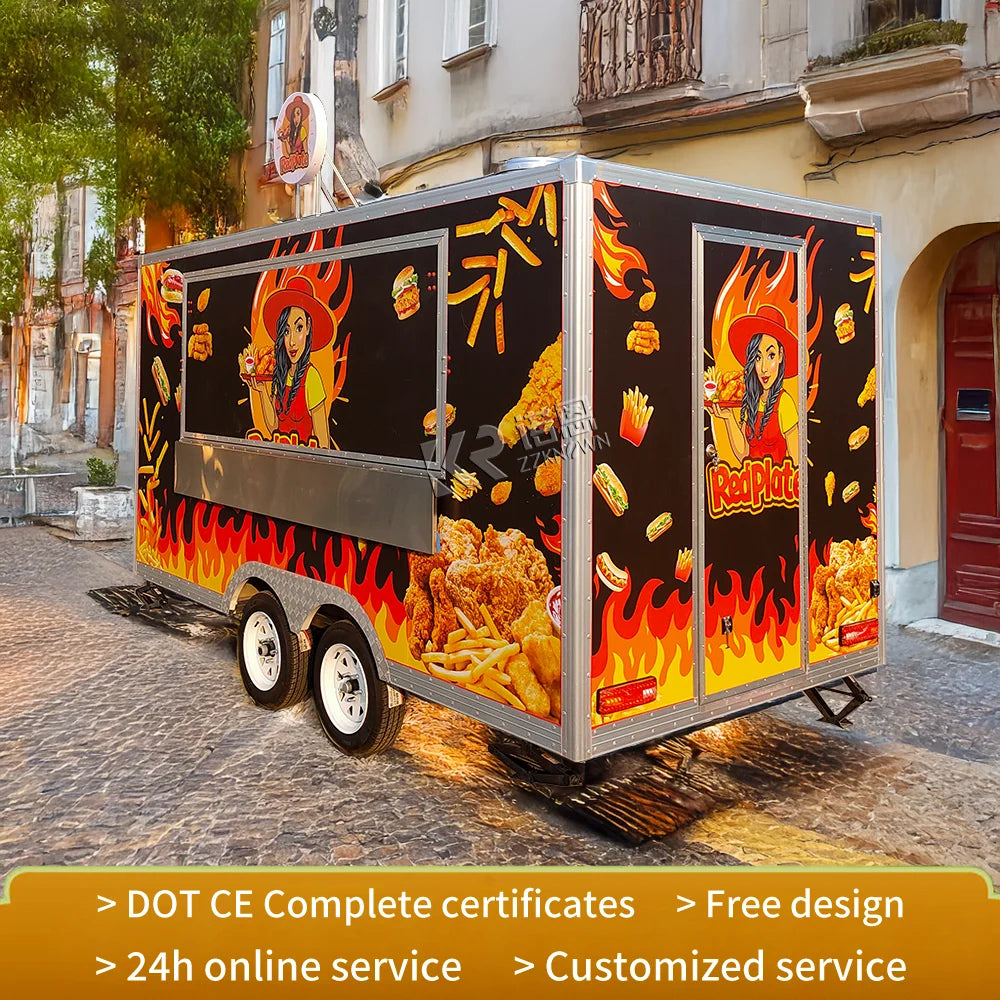 Catering Concession Food Trailers Fully Equipped Foodtruck Fast Food Cart Mobile Kitchen Food Truck Mobile Restaurant