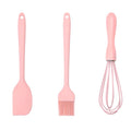 3‑in‑1 Heat‑Resistant Silicone Baking Kit Non‑Stick Kitchen Gadgets Including Spatula Scraper Egg Whisk & BBQ Oil Brush