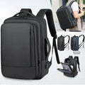 Business Commuter Men's Backpack, Multifunctional Laptop Bag, Solid Color, Simple Men's Backpack