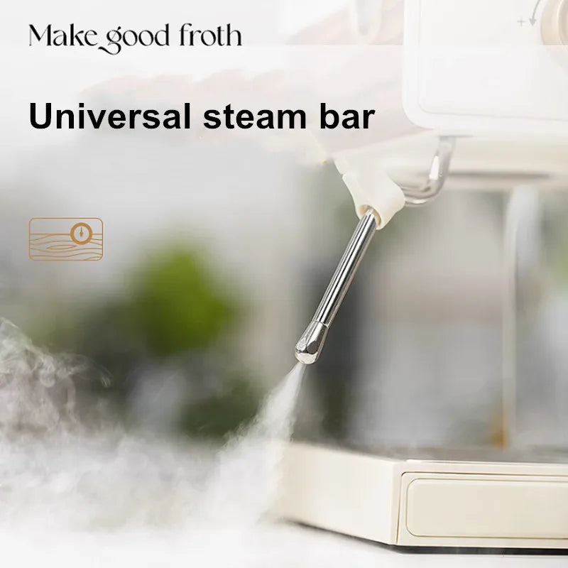 Coffee Maker Stainless Steel Italian Household Small Semi-Automatic Coffee Machine Steam Milk Bubble Concentration Office Steam