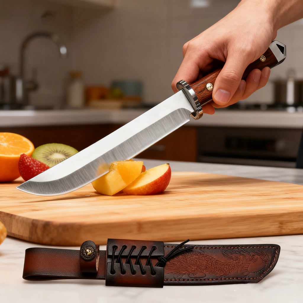 1 piece Butcher Chopping Knife  High Hardness Stainless Steel Kitchen Knife with Wood Handle Meat Cleaver Utility Cooking Knife