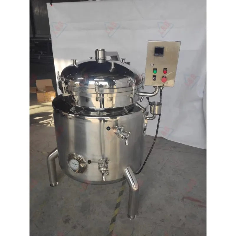 Customized Food Grade Stainless Steel Pressure Cooker Cooking Vessels 100liter with Pneumatic Device