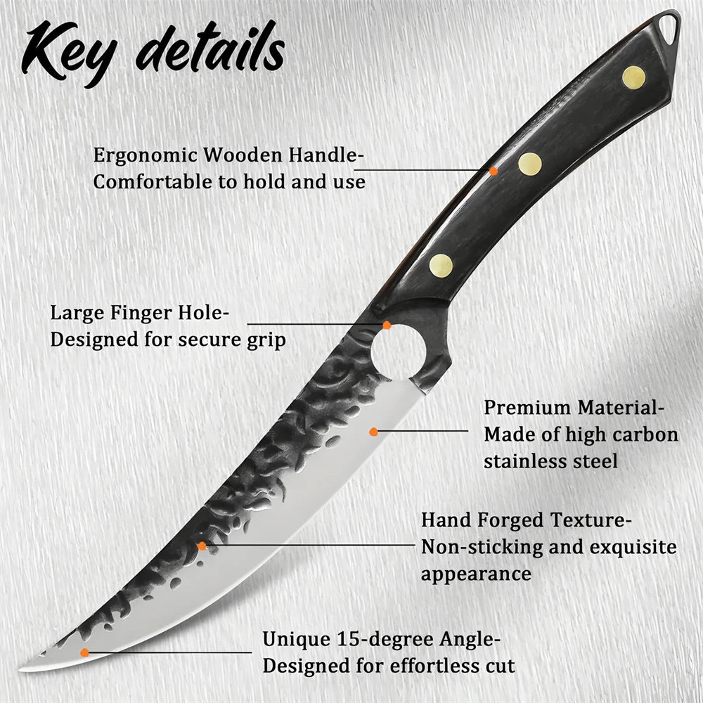 Forged Boning Knife Handmade Kitchen Knives Cleaver Butcher Knife Cooking Knife Fish Fruit Utility Cooking Tools Kitchen Stuff