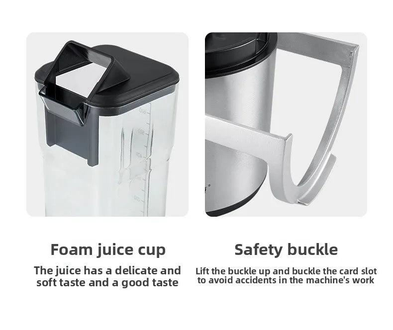Juicer Machine, 1250W High-Speed Blender for Fruits/Vegetables, BPA-Free 304 Stainless Steel, Easy Clean & Quiet, Household