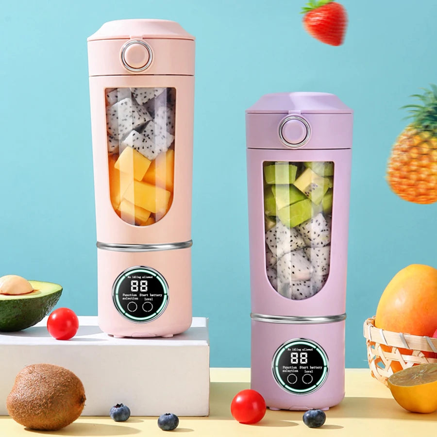 Electric juicer, portable digital blender, USB charging juicer, suitable for making smoothies, milkshakes, and fruit juices
