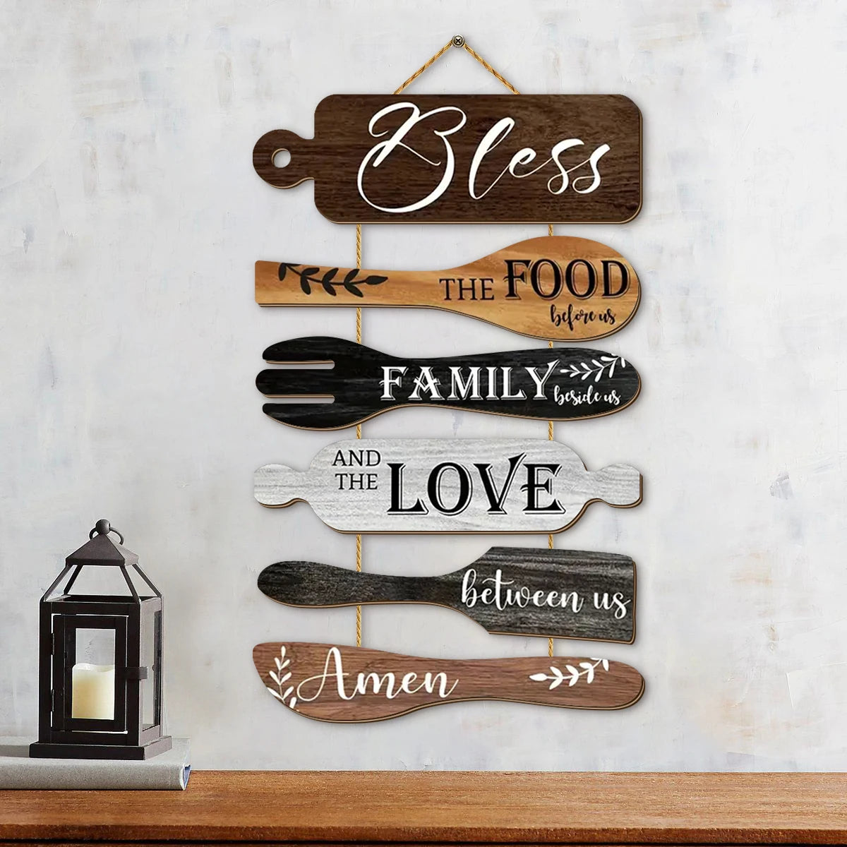 Restaurant Kitchen Family Blessings Wooden Wall Decorations, Kitchen Dining Area Wall Decorations, Home Decor