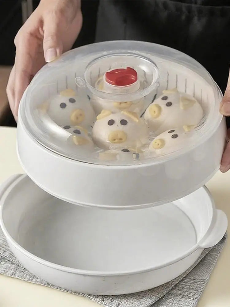 Microwave Heating Steamer Household Large Capacity Steamer Kitchen Steamer Box Steamer Rack Can Exhaust Steam