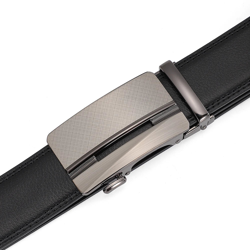 Business Dress Belt Men Soft Genuine Leather Automatic Buckle Trouser Belt  High-end Men Belt Great Gift for Men Waist Strap