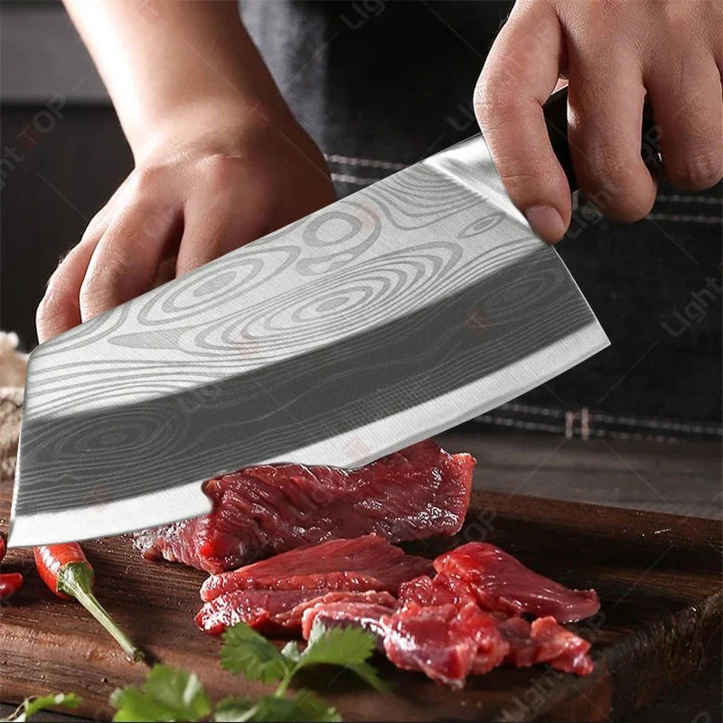 7.8inch Kitchen Knife Multifunctional Effort Saving Knives Household Chopping Knife Meat Cleaver Butcher Knife Kitchen Supplies