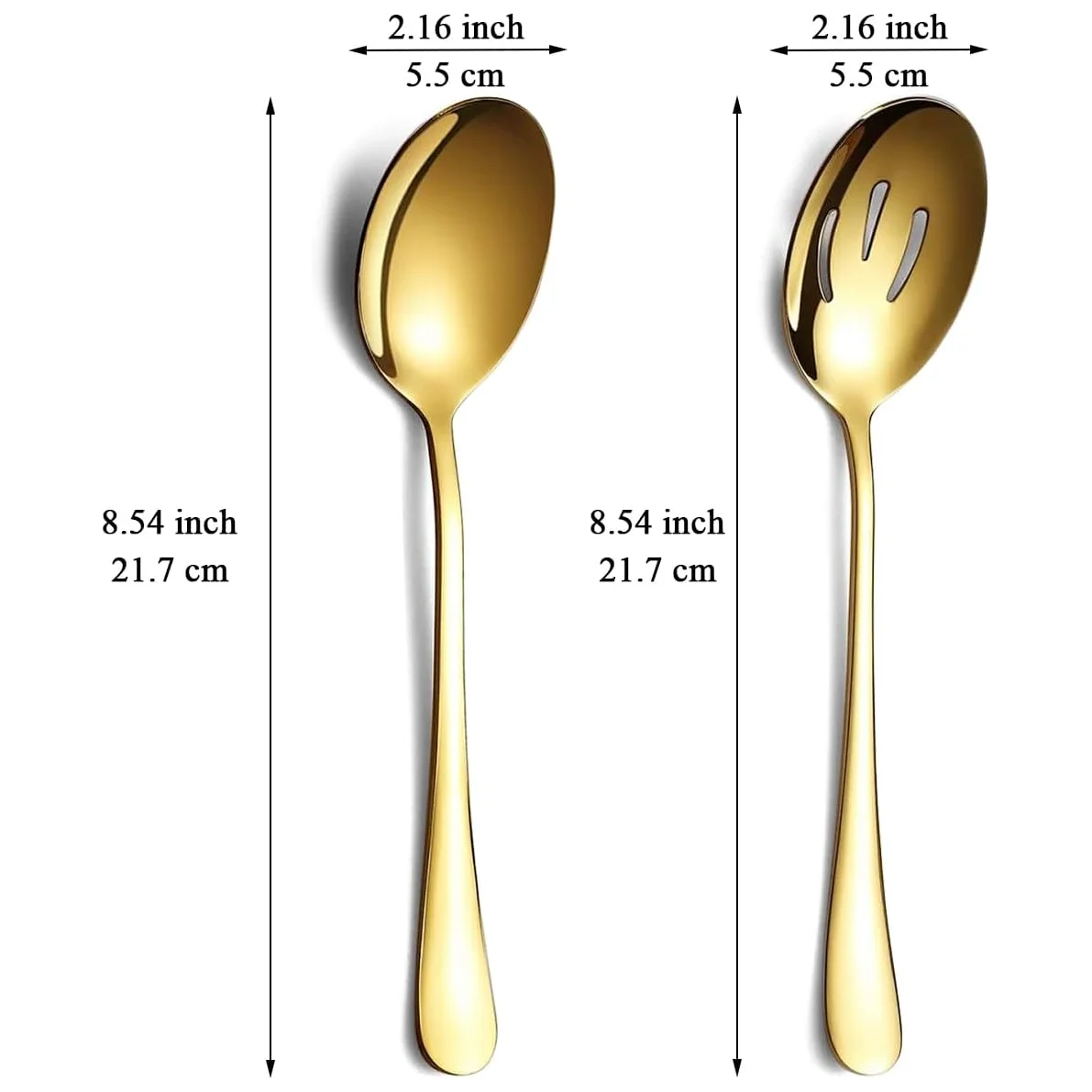 Serving Set Serving Spoons and Slotted Spoons, Stainless Steel Buffet Utensils, Banquet Spoons, Dishwasher Safe, Kitchen