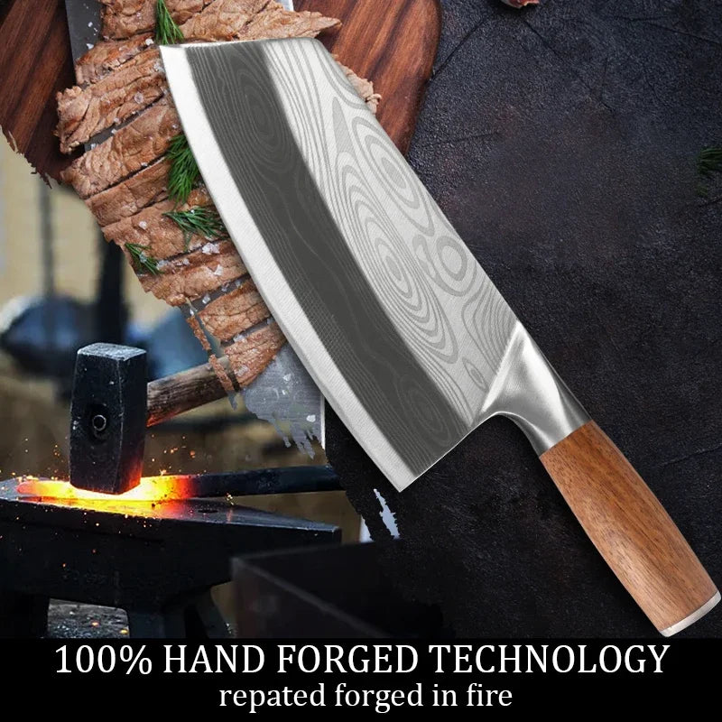 7.8inch Kitchen Knife Multifunctional Effort Saving Knives Household Chopping Knife Meat Cleaver Butcher Knife Kitchen Supplies