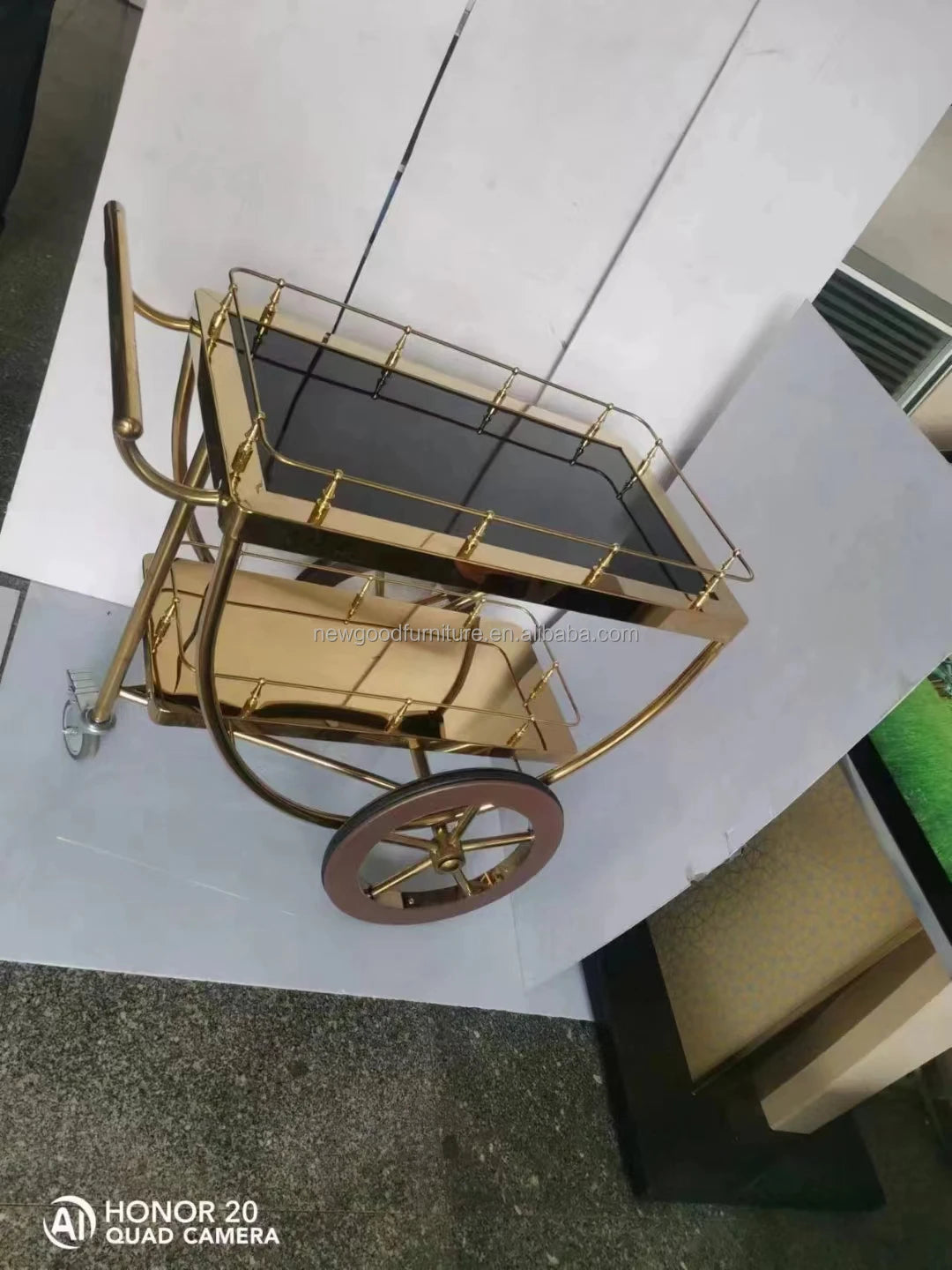 Luxury Modern Restaurant Food Trolley High Quality Commercial Stainless Steel and Iron for Hotel and Dining
