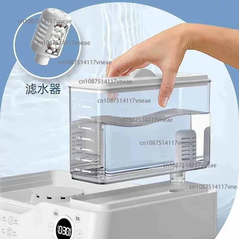 Electric Steamer with Water Tank for Simmering, Steaming, and Cooking Three-Tier Multifunctional Breakfast Maker for Home Use