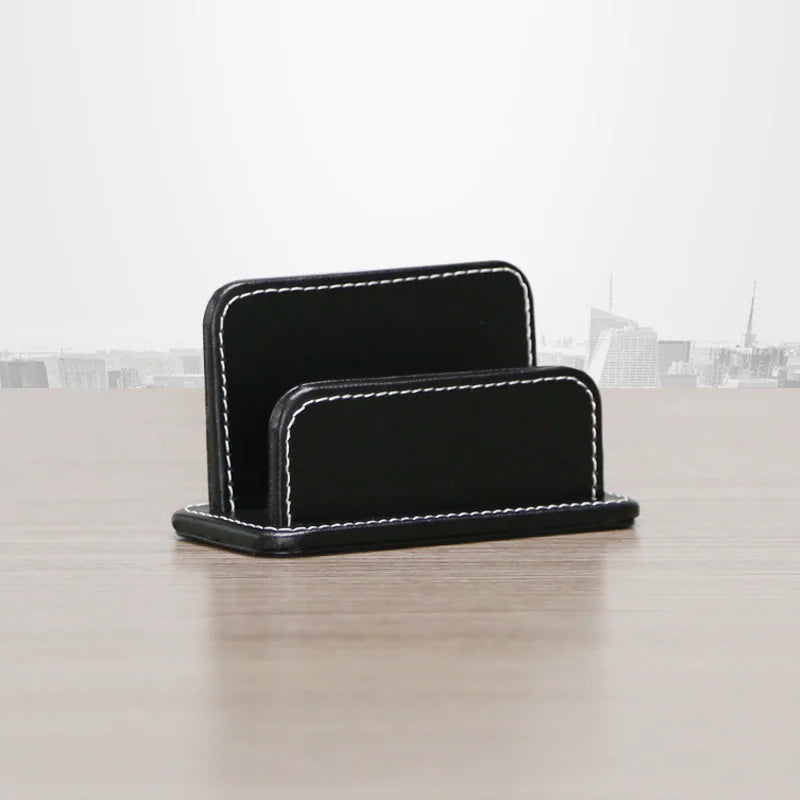 High-End Business Leather Office Supplies Set, Pen Holder, Desktop File Cabinet, Desktop Storage Box