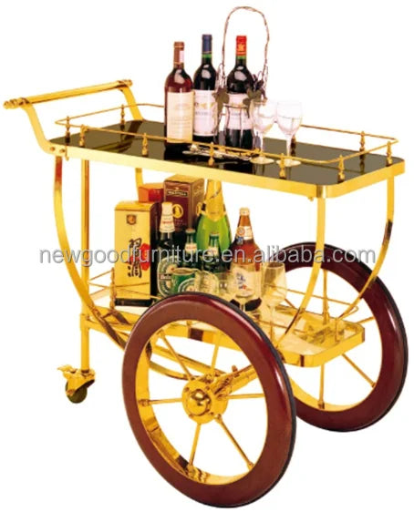 Luxury Modern Restaurant Food Trolley High Quality Commercial Stainless Steel and Iron for Hotel and Dining