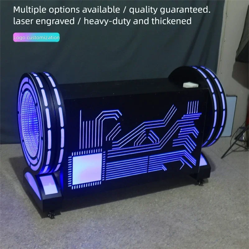 Bar LED DJ Table, Luminous Mixing Console, Nightclub Dance CD Player Stand,Movable Customization, DJ Equipment