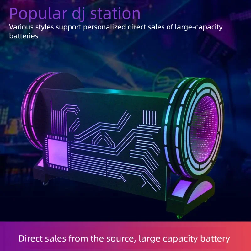 Bar LED DJ Table, Luminous Mixing Console, Nightclub Dance CD Player Stand,Movable Customization, DJ Equipment