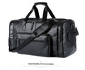 Geestock Business Men PU Leather Gym Duffel Bag Large Capacity Sports Travel Tote Handbag For Male Fitness Vintage Luggage Bag