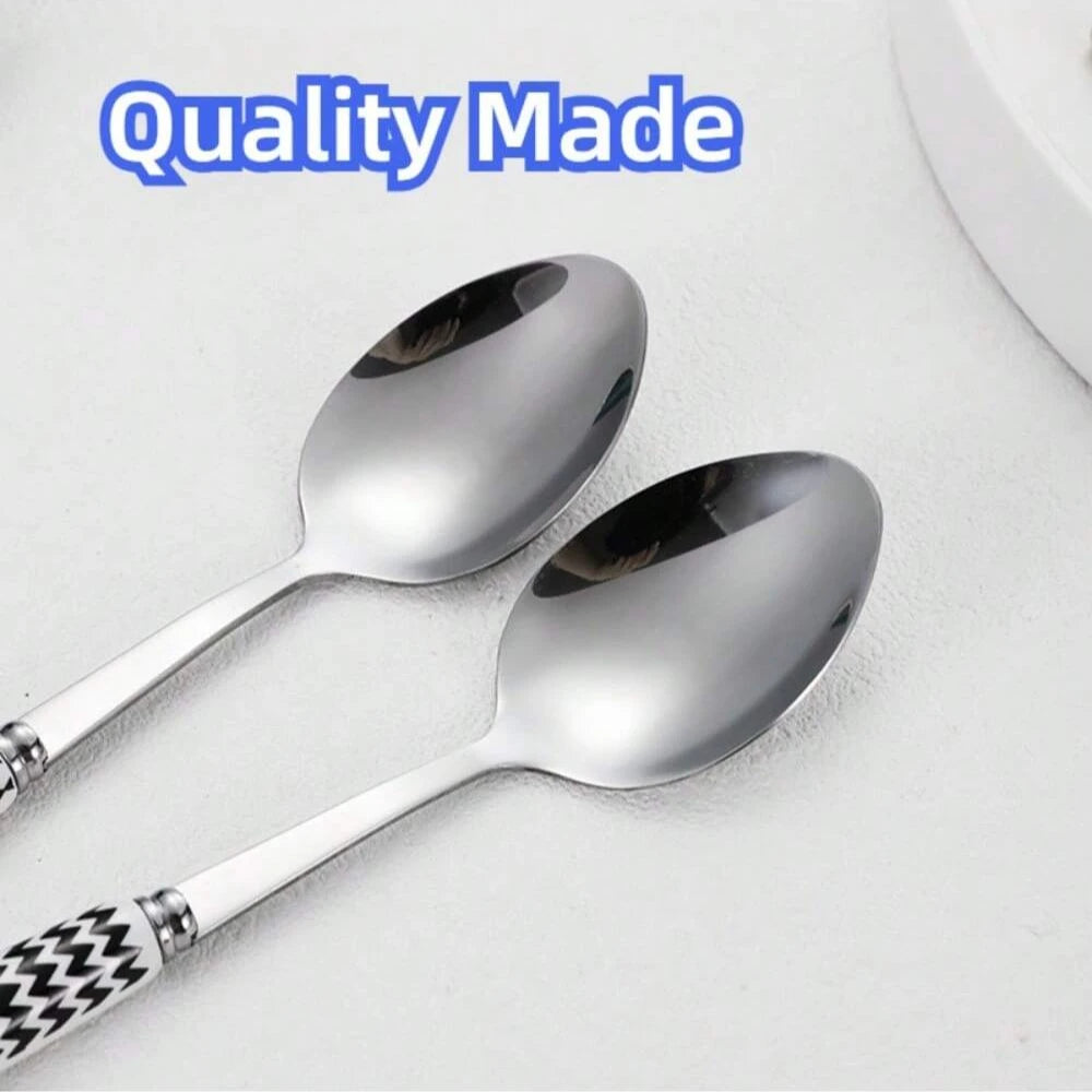 Silverware Set 3Pcs Stainless Steel Knives Spoon Forks Set For Home, Kitchen And Restaurant Perfect Thanksgiving Christmas Gifts