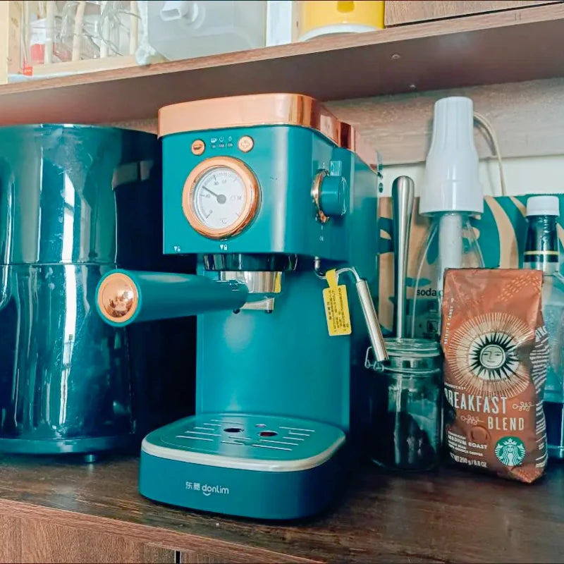 Coffee machine Household Italian high pressure steam beating milk foam grinding beans freshly brewed coffee coffee machine new