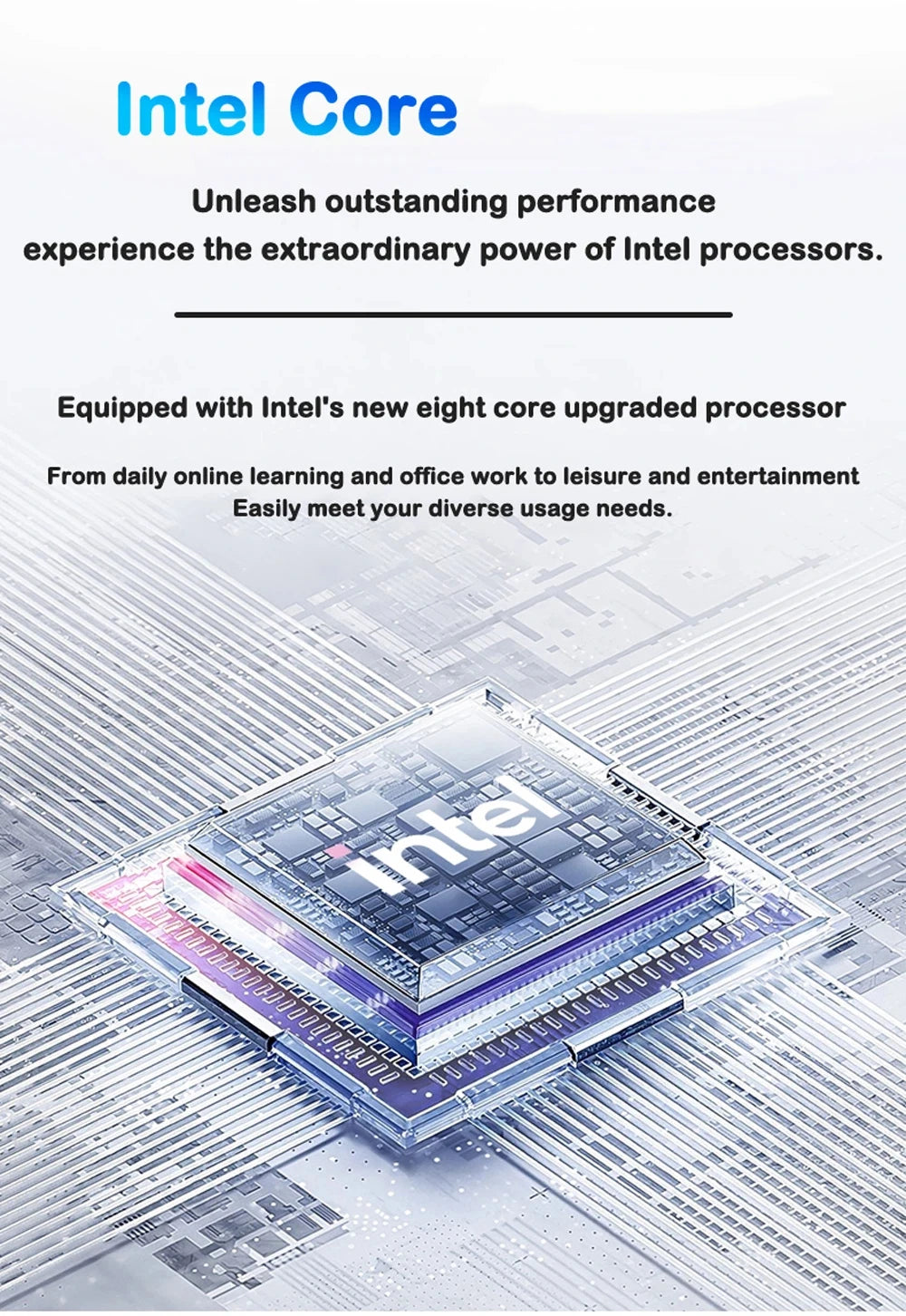 Fine 14.1'' Laptop with Intel 4405U,120Hz FHD IPS Screen,32GB RAM,2TB SSD,5000mAh Backlit Keyboard