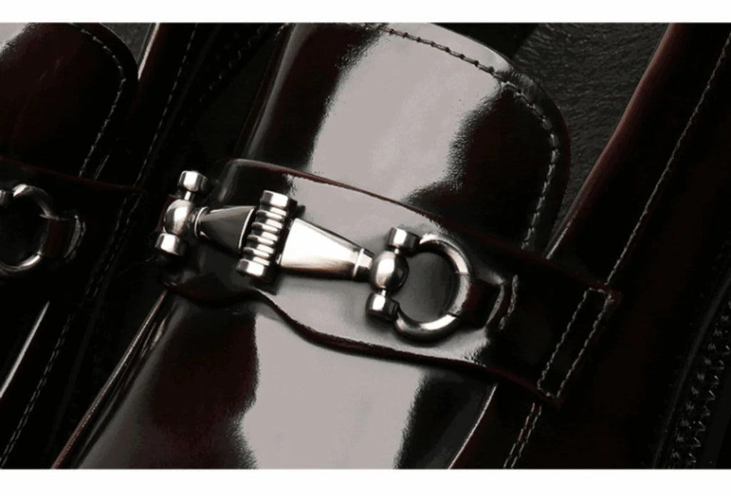 Men's Business Formal Leather Shoes Man Casual Leather Shoes Loafers Casual Business Wedding Shoes for Men Round Toe Slip-On