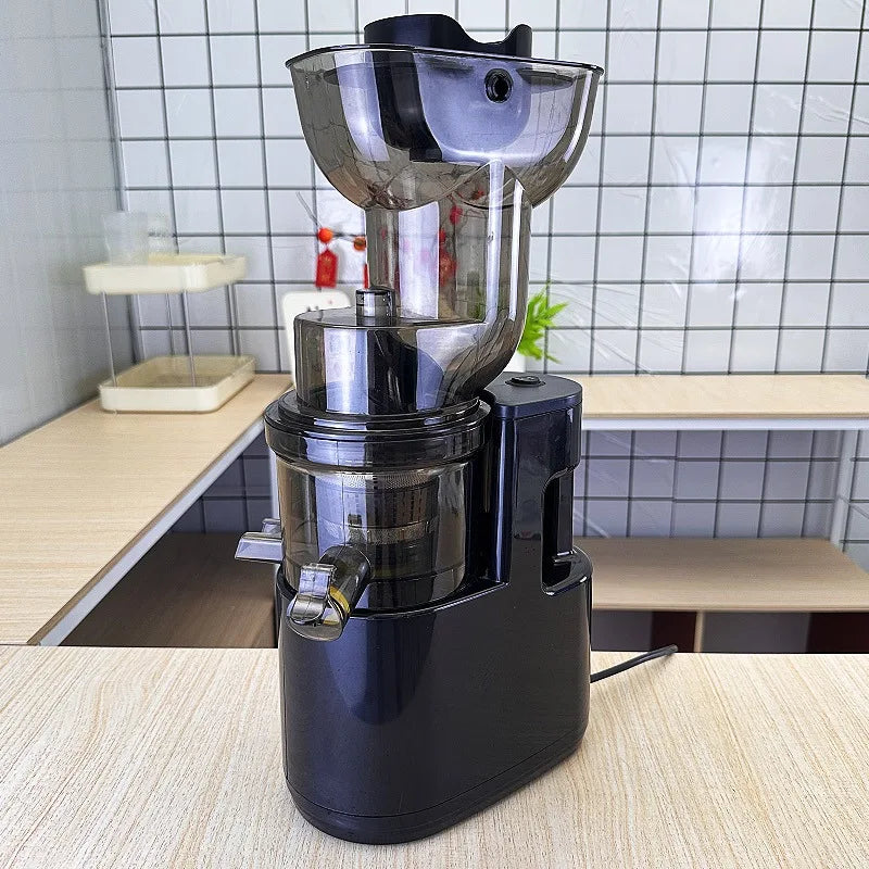 Household juicer, multifunctional fruit machine with vegetable cutter, large feed opening, fully automatic electric juice-separa