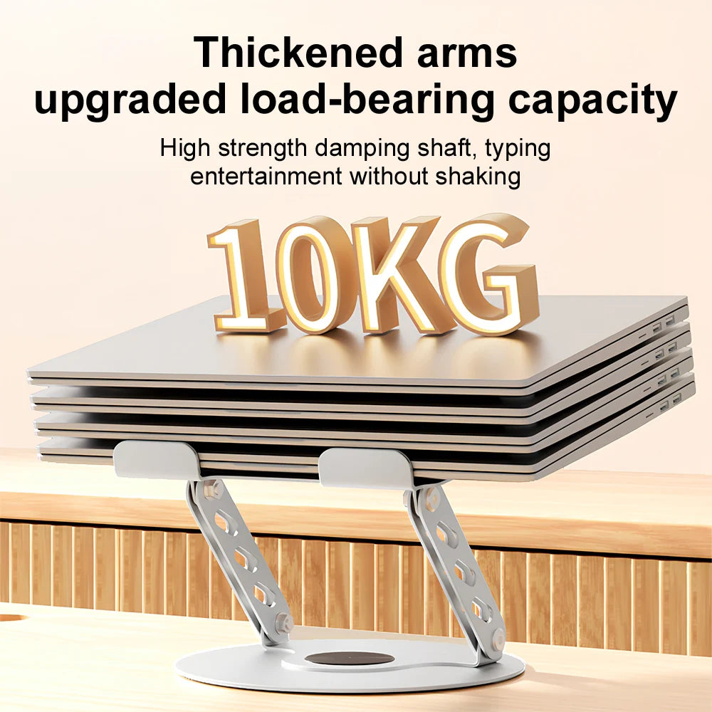 Laptop Stand 360° Rotatable Notebook Holder Liftable Desk Riser Stand Portable Metal Stand Compatible With 9.7-17.3 Inch Laptops