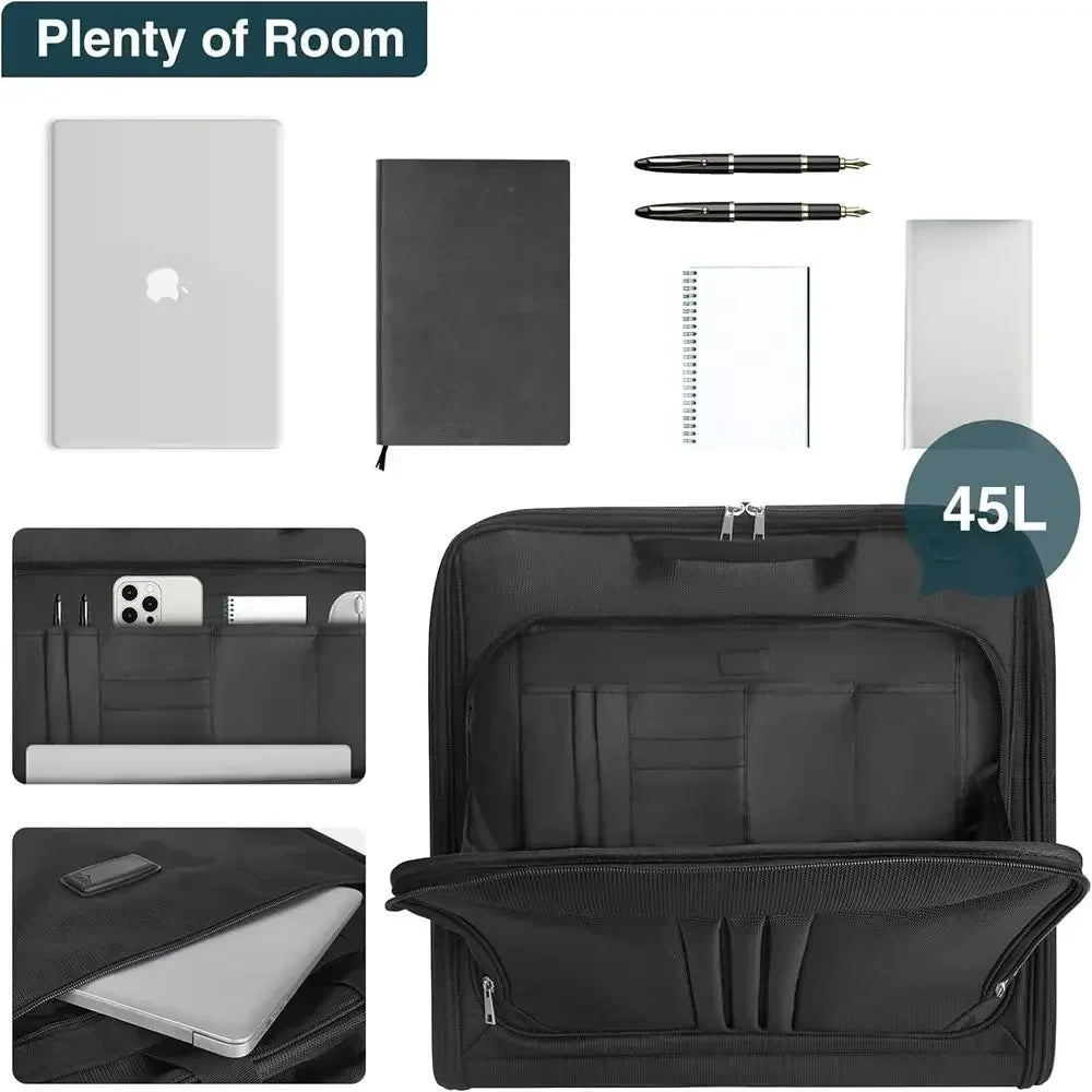 DUTRIEUX Men's Business Travel Bag One Shoulder Short Business Trip Clothing Bag Large Suit Bag Waterproof Travel Bag Handbag