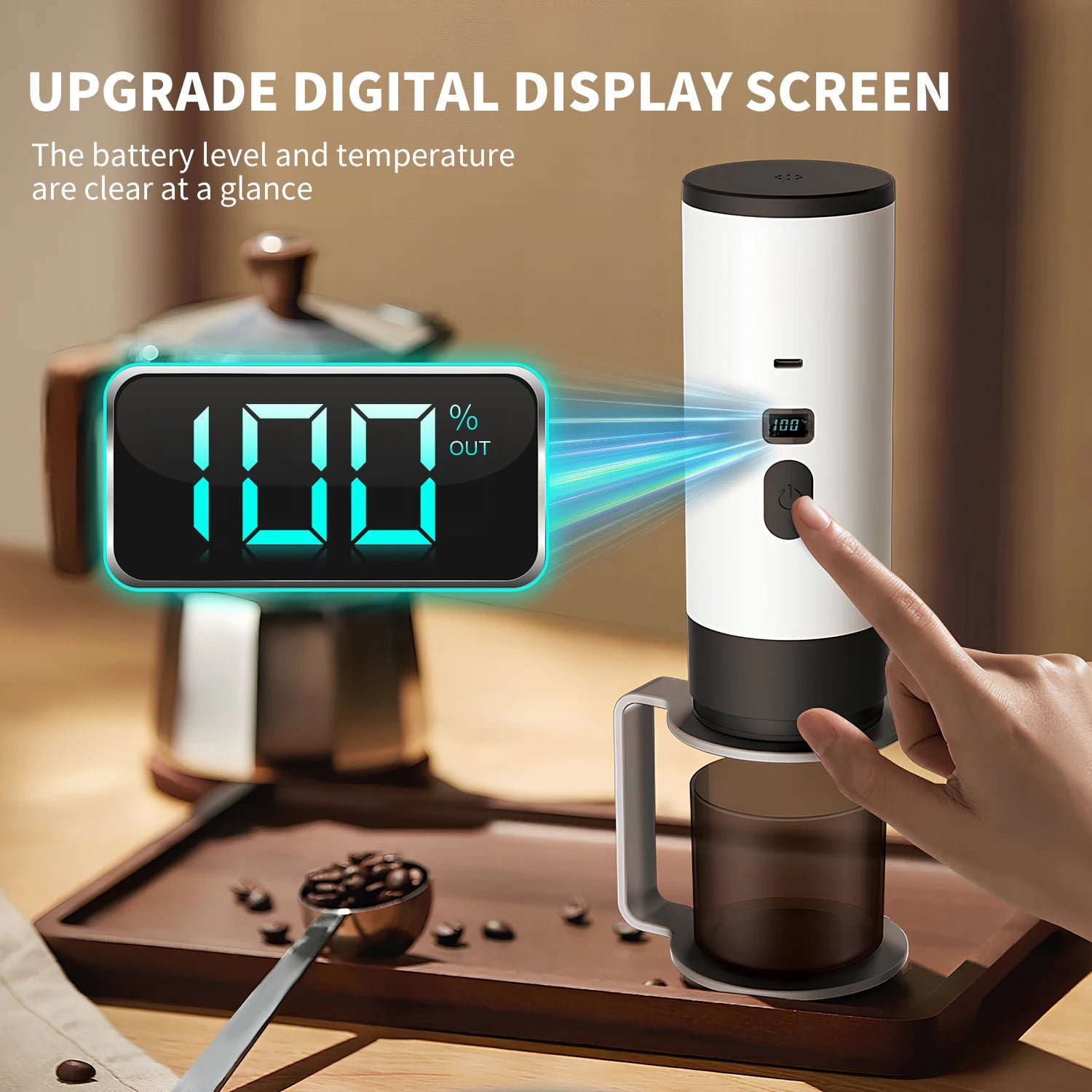 Portable Electric Coffee Maker 3-in-1 Capsule Coffee Grinder Travel Coffee Maker  for Car and Home Camping Campany