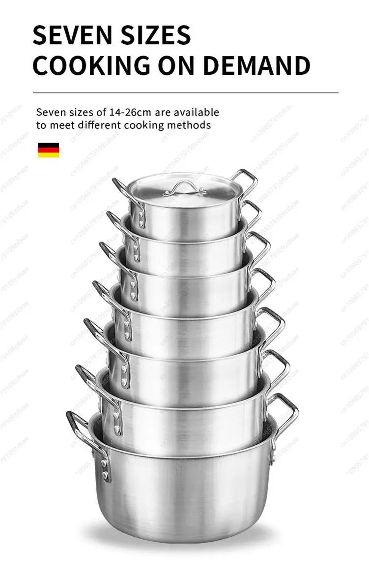 Cast Aluminum Cookware Set of 7 Piece Cooking Pot Set Non Stick Home Kitchen Cookware Aluminum